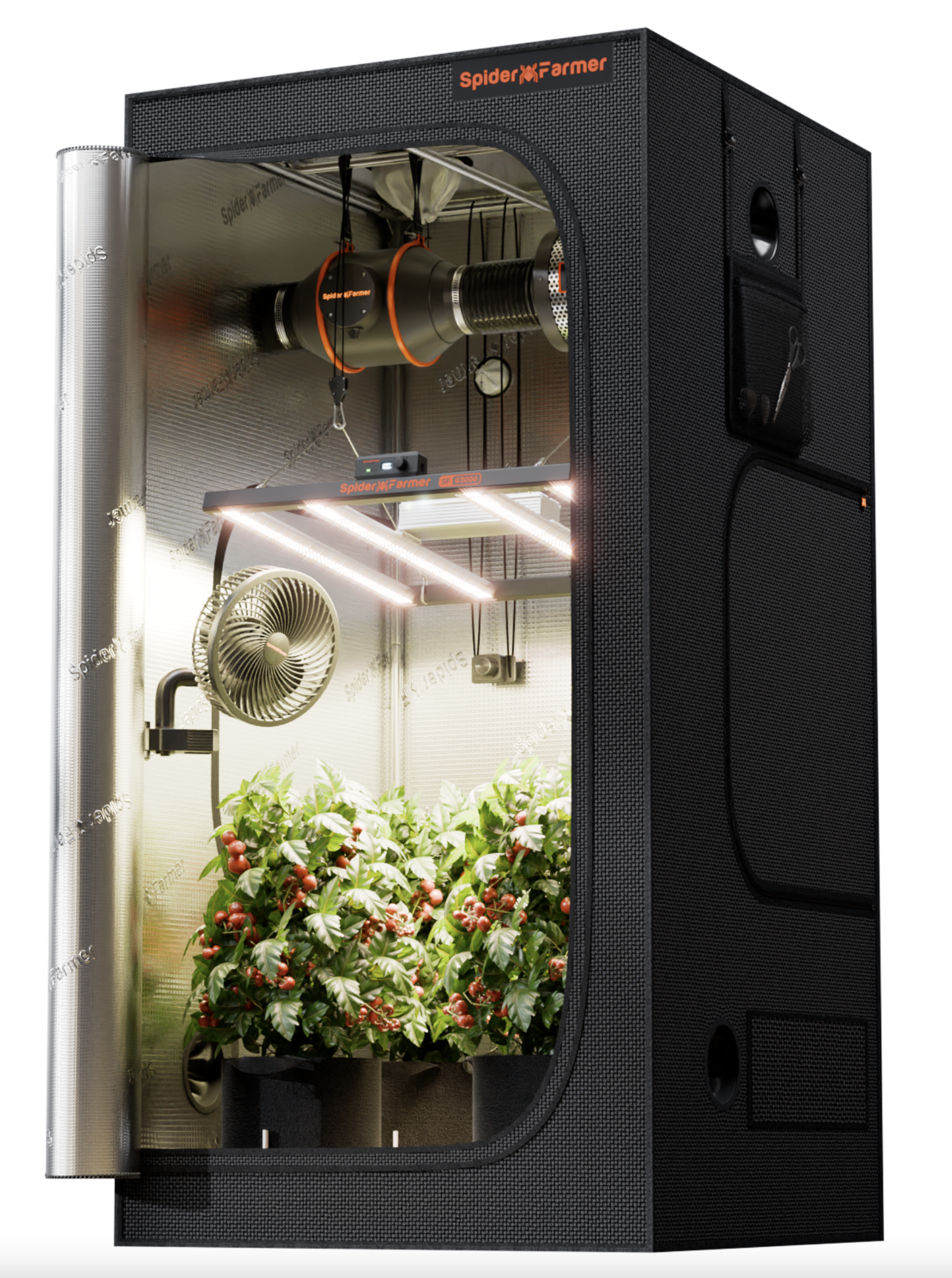 Spider Farmer G3000 LED 300W 90x90x180cm Zestaw Uprawowy Growbox Regulator Prędkości