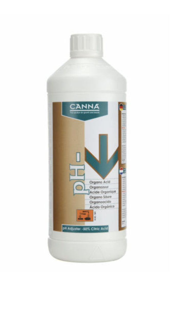 Canna Organiczny pH Minus Grow/Bloom 41% 1L Regulacja pH na Wzrost i Kwitnienie
